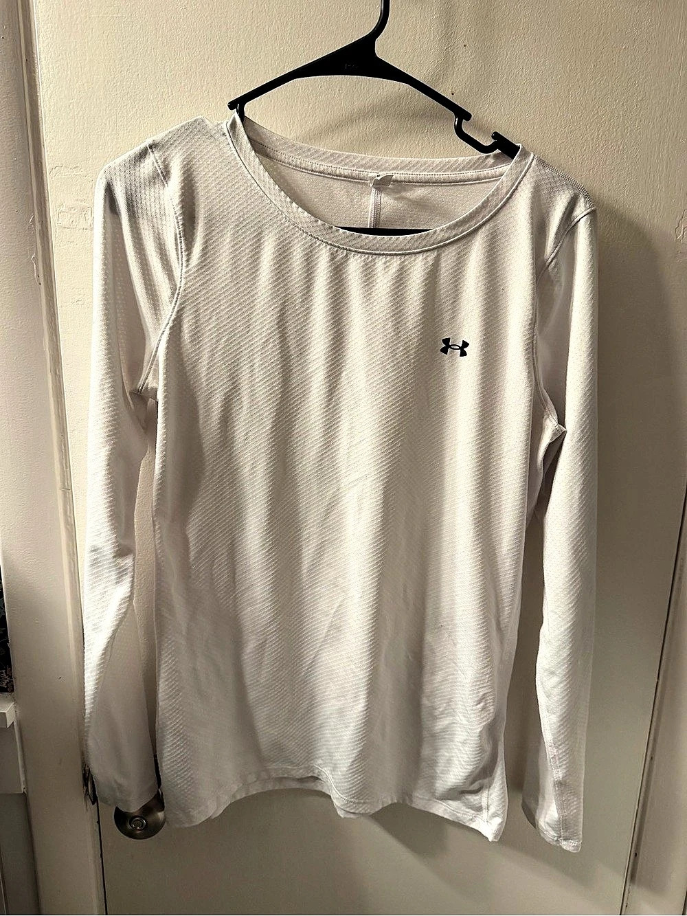 Under Armour HeatGear Armour Long Sleeve Athletic Shirt White Medium